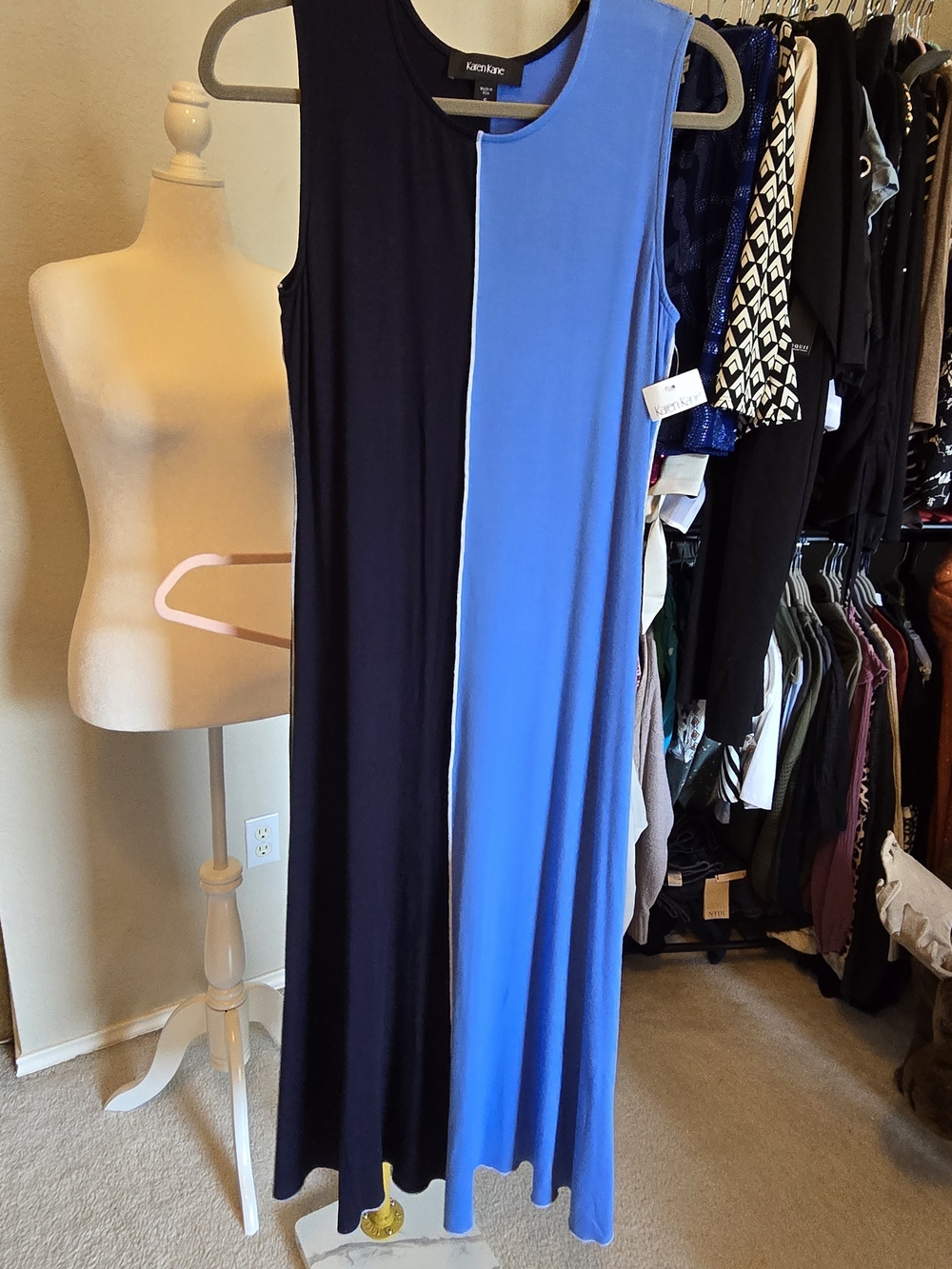Karen Kane Colorblock Sleeveless Maxi Dress Size Small